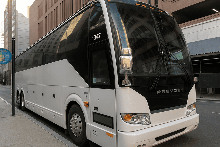 a Yuba City Charter Bus coach bus