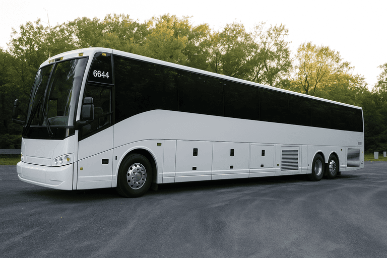 exterior of Yuba City Charter Bus coach bus