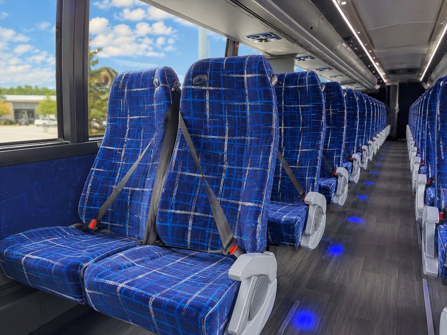 56 passenger charter bus interior